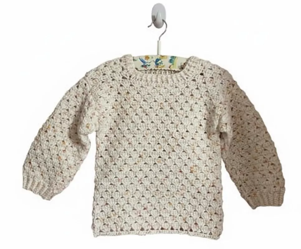 Dívčí háčkovaný svetr
